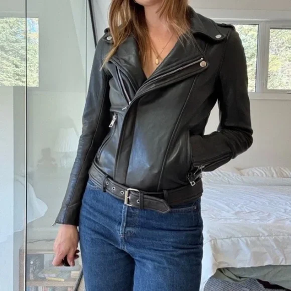 Maje Leather Jacket - Picture 4 of 9